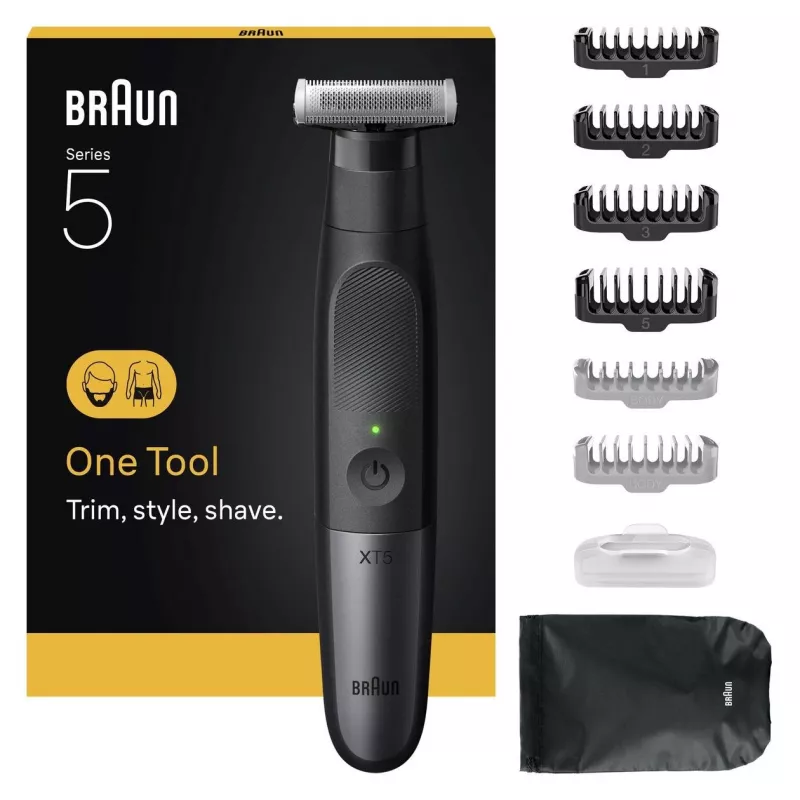 Braun Series X XT5200 Aparador e máquina de barbear híbrida preto