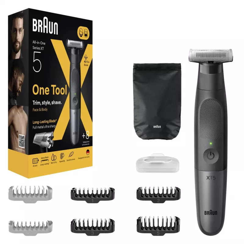 Braun Series X XT5200 Aparador e máquina de barbear híbrida preto
