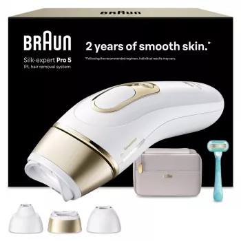 Depiladora de luz pulsada Braun Silk-expert 80851324 Intense Pulsed Light (IPL) branco, amarelo
