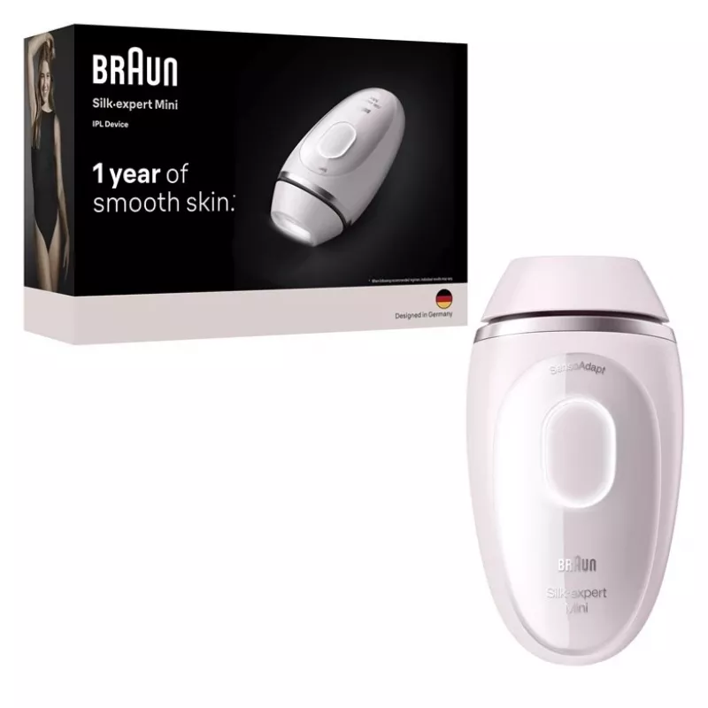 Braun Silk-expert PL1000 Depiladora de Luz Pulsada Intensa (IPL) Rosa, Branco