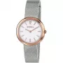 Relógio de mulher BREIL TW1777 de quartzo 35mm prateado bracelete de malha de aço inoxidável