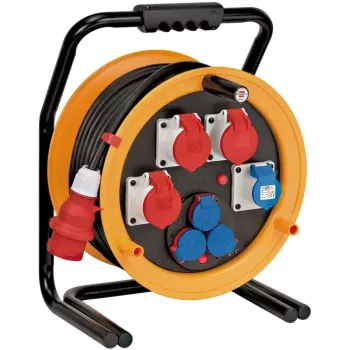 Brennenstuhl 1319110010 Tambor de Cabo 40m H07RN-F 3G2.5 IP44 4x Schuko Preto/Laranja