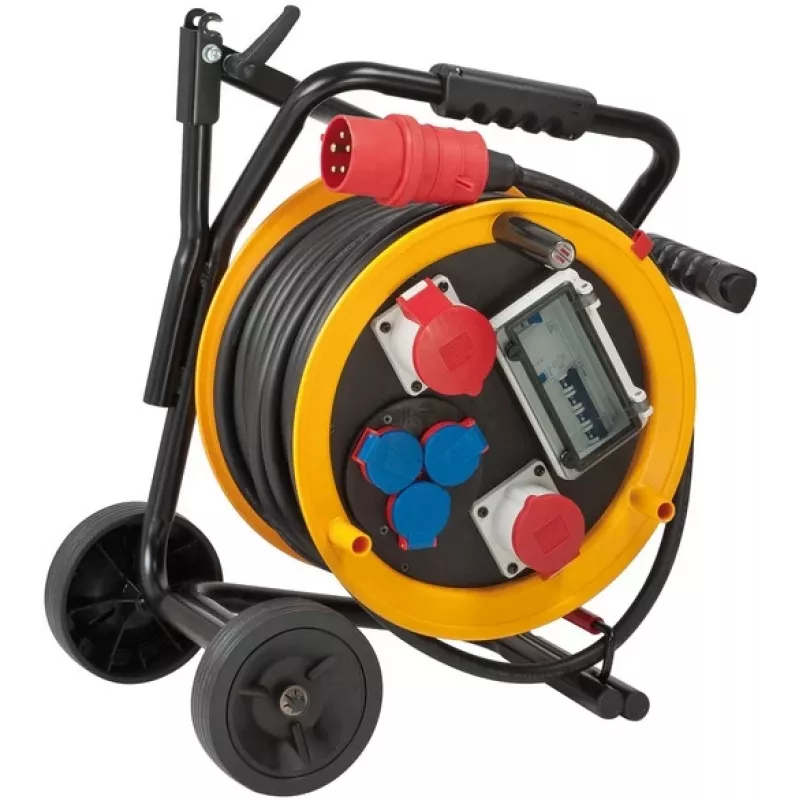 Brennenstuhl 1319200010 tambor de cabo 230-400 V 25m H07RN-F 5G2.5 com 5 tomadas IP44