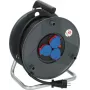 Brennenstuhl 30m IP44 tambor de cabo H07RN-F 3G2.5 com 3 tomadas tipo E, proteção térmica, cabo azul, tambor preto