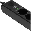 BRENNENSTUHL régua de tomadas 6 tomadas com 1x USB-C, 1x USB-A, proteção contra sobretensão 13.500 A, cabo de 2 m, preto/antracite