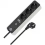 BRENNENSTUHL Connect Ecolor régua de tomadas WLAN 3 tomadas (branco/preto, cabo de 1,5 m, controlo por voz, temporizador, app)