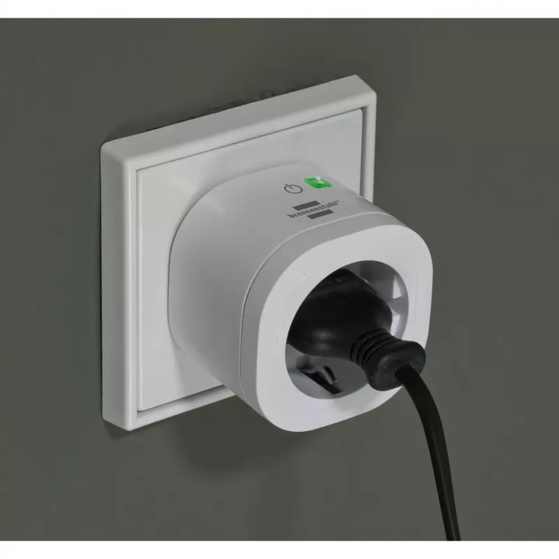 Brennenstuhl Connect Tomada inteligente WiFi WA 3600 XS02, branco, controlo por voz, temporizador, app