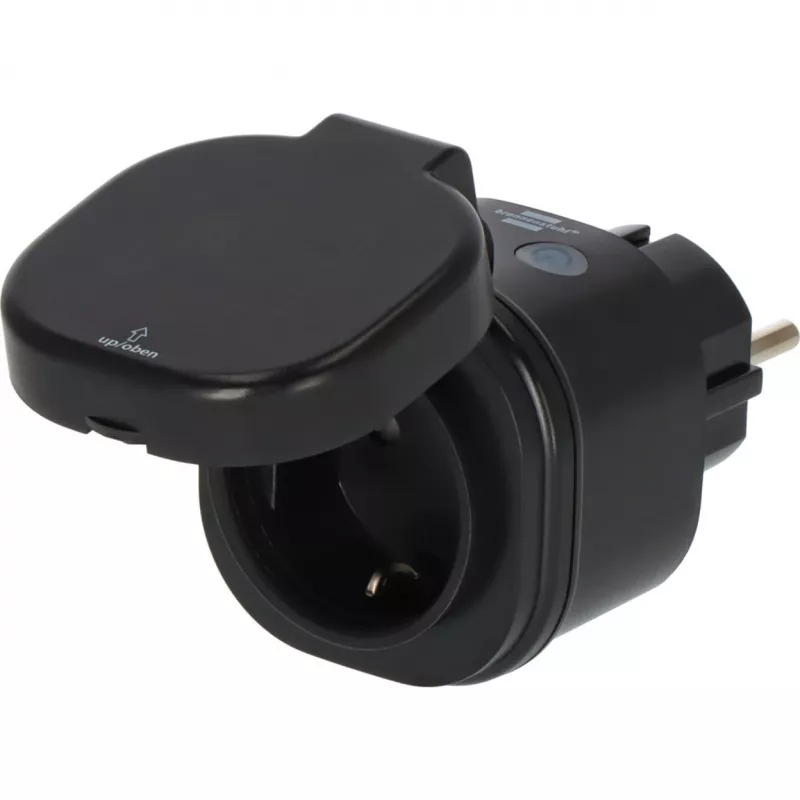 BRENNENSTUHL Connect WiFi Smart Plug WA 3600 XS03 exterior, preto, controlo por voz, temporizador, app