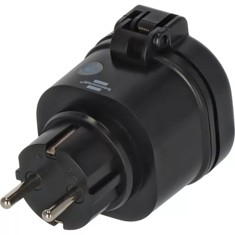 BRENNENSTUHL Connect WiFi Smart Plug WA 3600 XS03 exterior, preto, controlo por voz, temporizador, app