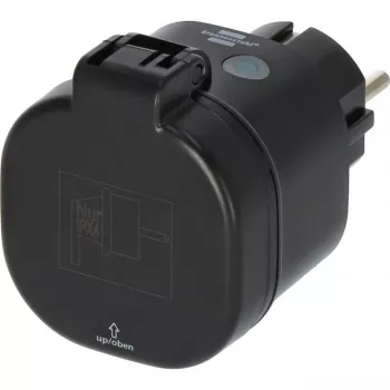 BRENNENSTUHL Connect WiFi Smart Plug WA 3600 XS03 exterior, preto, controlo por voz, temporizador, app