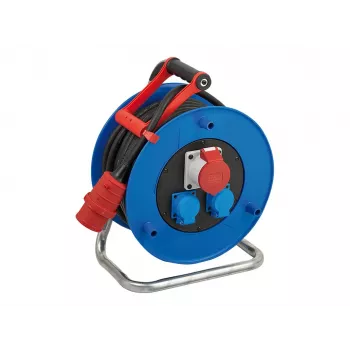 Brennenstuhl Garant CEE 1 tambor de cabo H07RN-F 5G2.5 20m 3 tomadas CEE IP44 preto 400V 16A 1237990