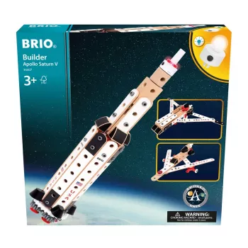 BRIO Builder NASA Apollo Saturn V conjunto de construção, 34 peças, a partir dos 3 anos