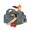 BRIO World conjunto de comboio de madeira com grua e túnel de montanha