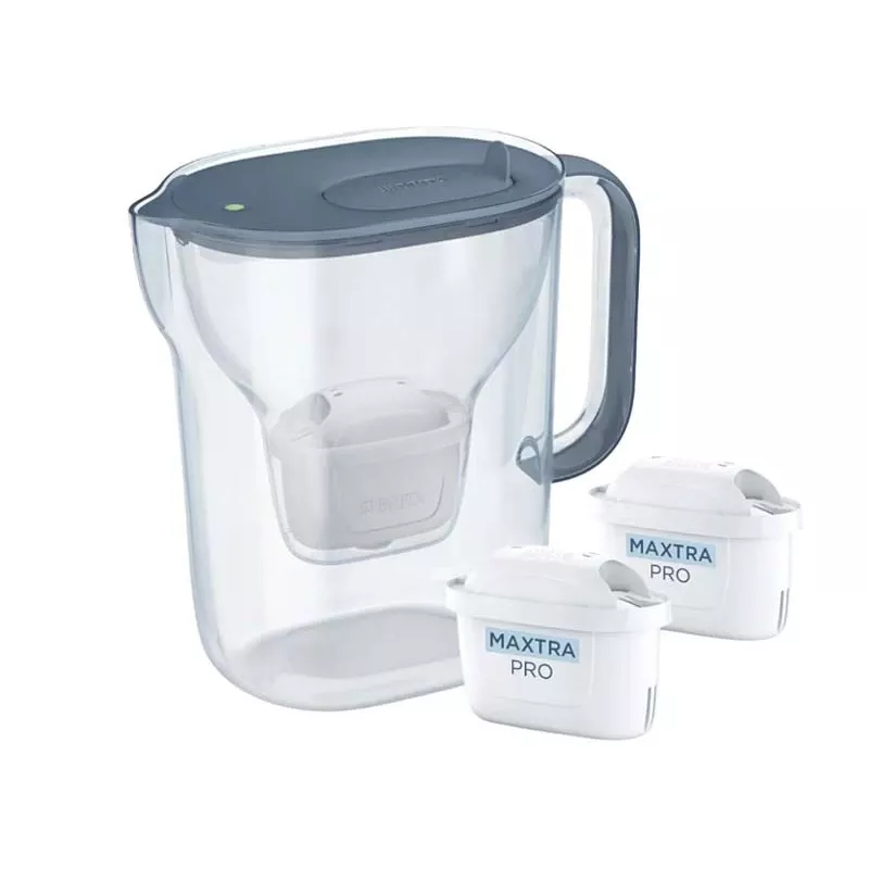 Jarra filtrante Brita Style Essential+ com 2 cartuchos MaxtraPro PP (2,4 l, azul-escuro)