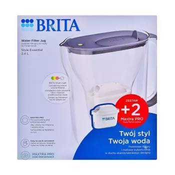 Jarra filtrante Brita Style Essential+ com 2 cartuchos MaxtraPro PP (2,4 l, azul-escuro)