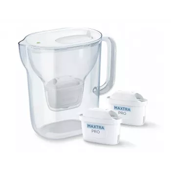 Jarra filtrante Brita Style Essential+ com 2 cartuchos MaxtraPro PP (2,4 l, branco)
