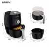 Fritadeira de ar quente Brock AFM 3501 BK 3,5L 1300-1500W preta fritadeira digital com cesto