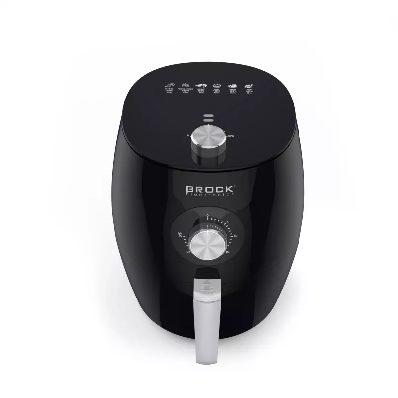 Fritadeira de ar quente Brock AFM 3501 BK 3,5L 1300-1500W preta fritadeira digital com cesto
