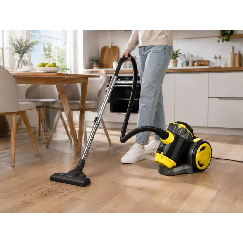 Aspirador sem saco Brock BVC 8056 YT Cyclone 800W preto/amarelo