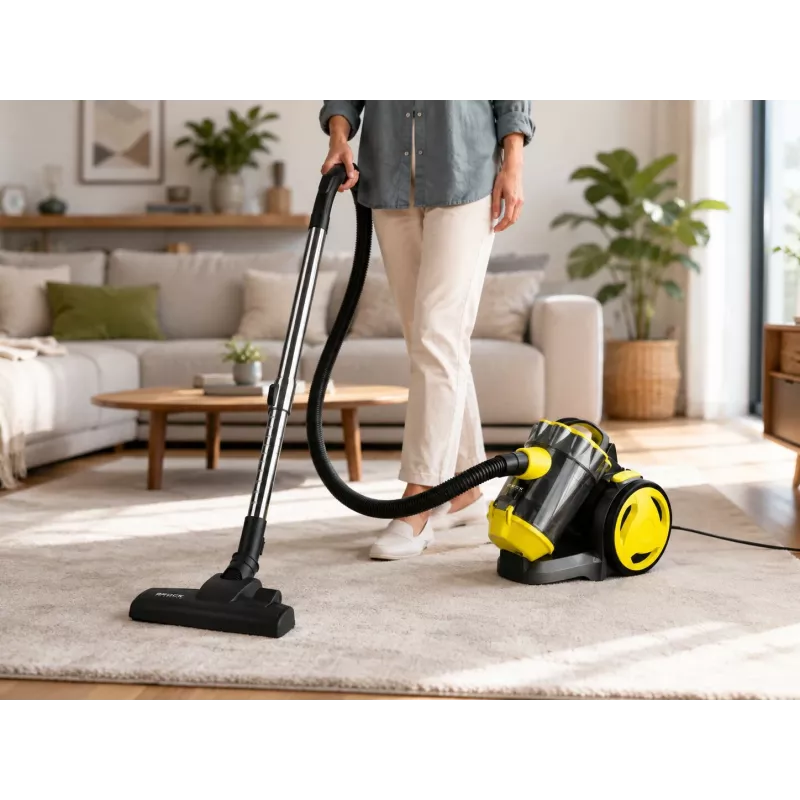 Aspirador sem saco Brock BVC 8056 YT Cyclone 800W preto/amarelo