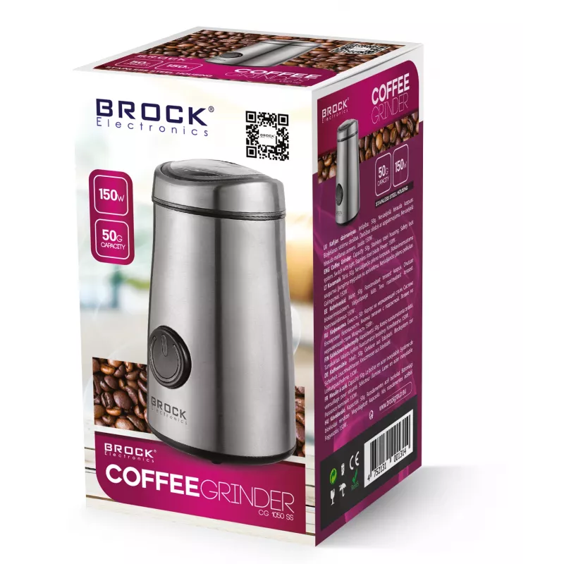 Moinho de café Brock CG 1050 SS 150W, aço inoxidável