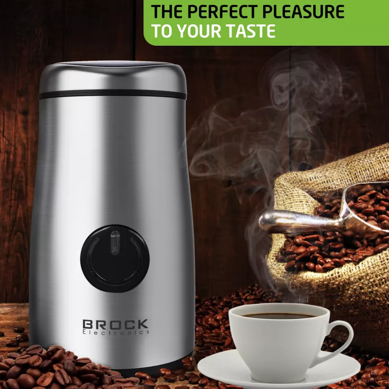 Moinho de café Brock CG 1050 SS 150W, aço inoxidável