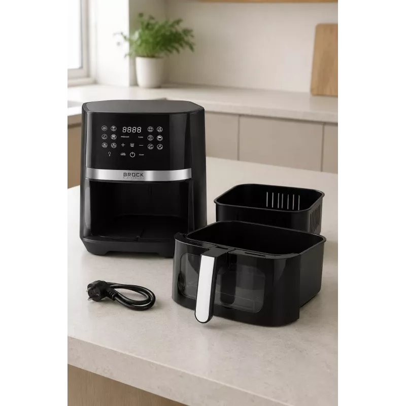 Fritadeira de ar quente Brock DAF 6501 G 6,5L 1800W cinzento
