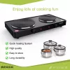 Brock EP 200 BK Placa elétrica de dois discos, 2500 W, preto