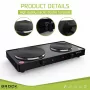 Brock EP 200 BK placa de cozinhar dupla, 2500 W, preto