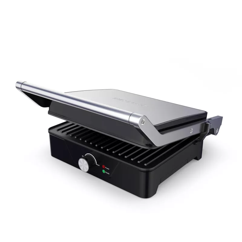 Grelhador de contacto elétrico Brock HCG 5000 SS 2000W, preto/aço