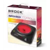 Placa de cozinhar de uma zona Brock HPI 3001 BK 1200W, 17,7 cm, preto