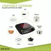 Placa de cozinhar de uma zona Brock HPI 3001 BK 1200W, 17,7 cm, preto