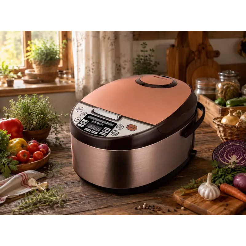 Panela elétrica multifunções Brock MC 1110 5L 900W preto/prateado