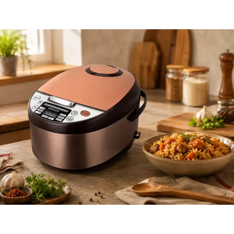 Panela elétrica multifunções Brock MC 1110 5L 900W preto/prateado