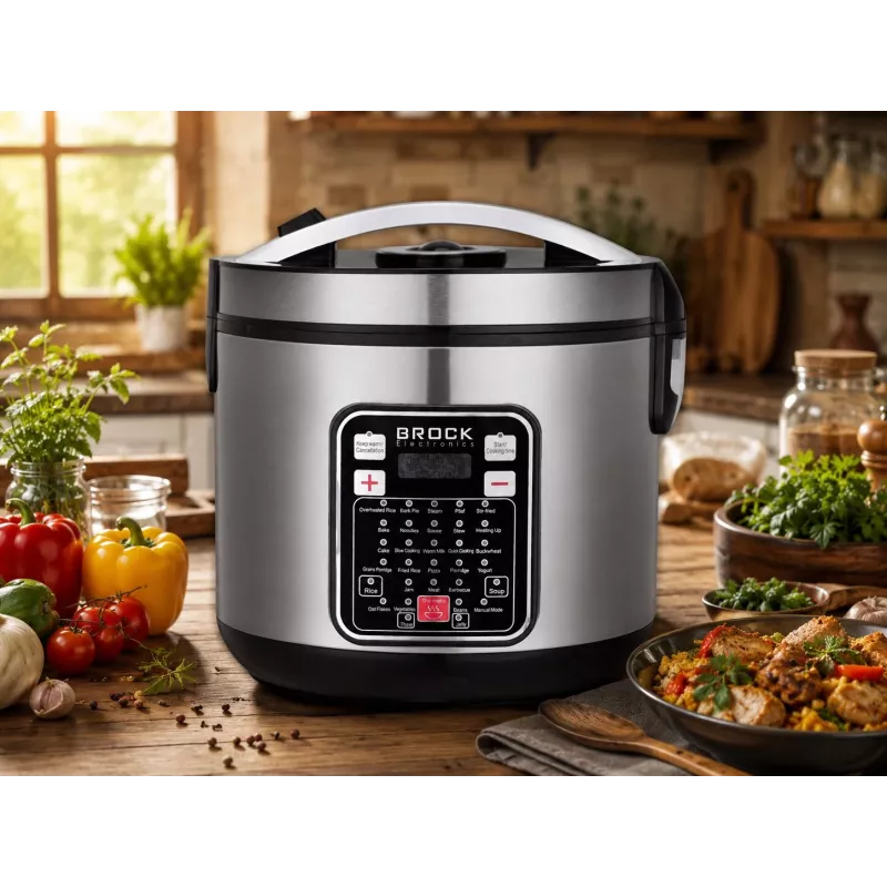 Panela elétrica multifunções Brock MC 3203 5L 900W preto/aço inoxidável