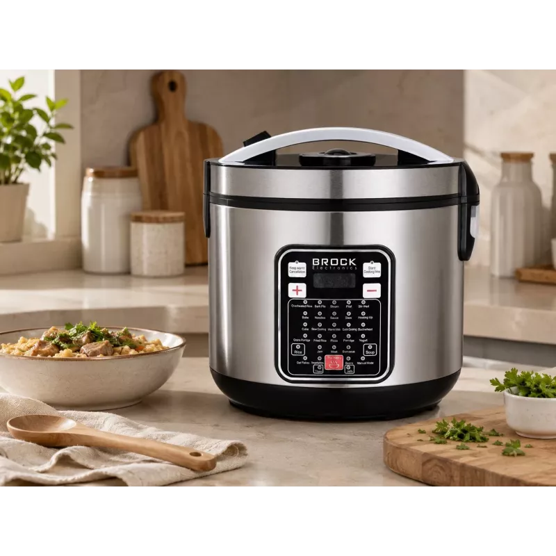 Panela elétrica multifunções Brock MC 3203 5L 900W preto/aço inoxidável