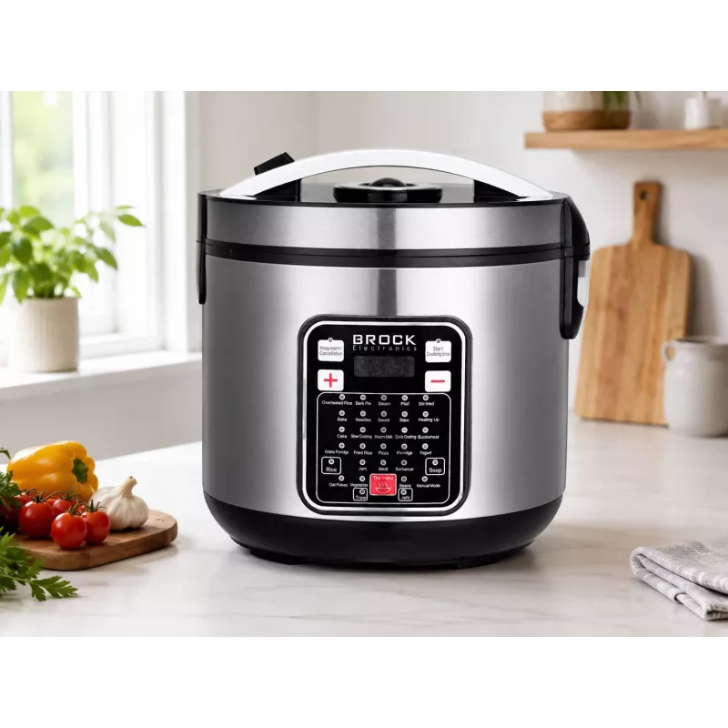 Panela elétrica multifunções Brock MC 3203 5L 900W preto/aço inoxidável