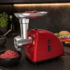 Máquina de picar carne Brock MG 1502 RD 1500W, vermelho/aço
