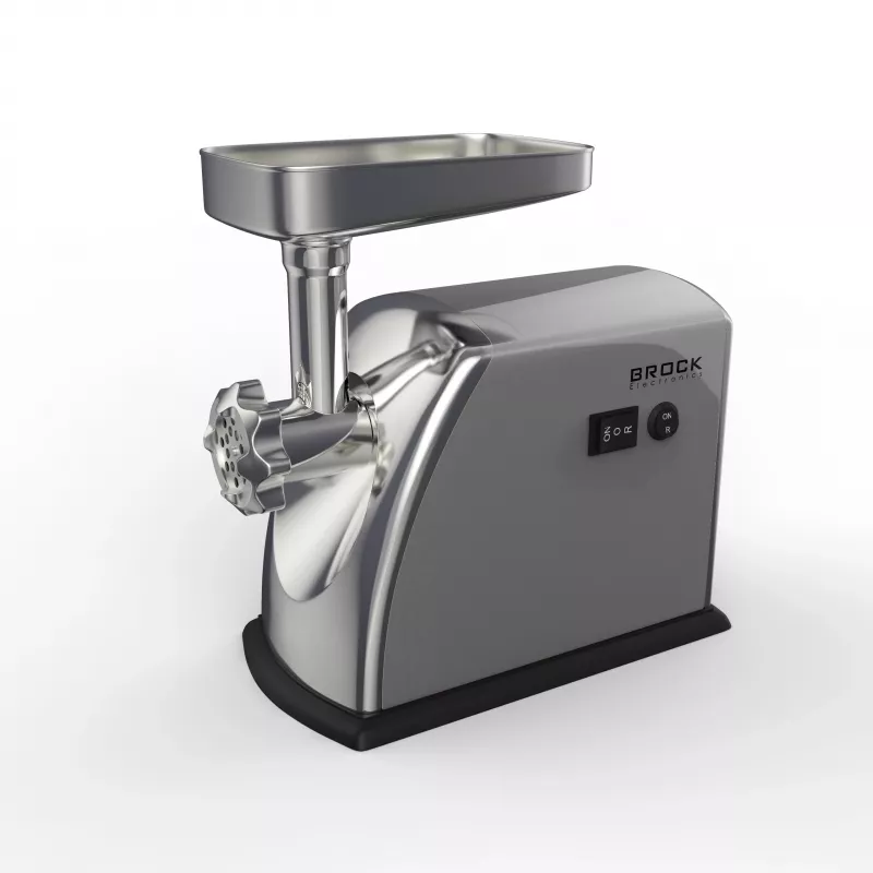 Máquina de picar carne Brock MG 1601 SS 1400W, vermelho/aço