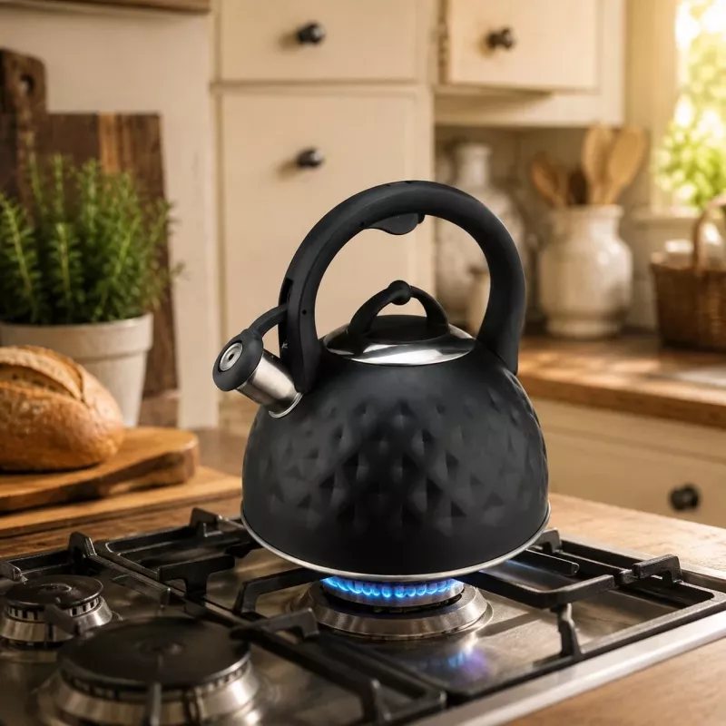Chaleira elétrica Brock MWK 003 BK La Cuisinette 2,5 L 2200 W preta/aço