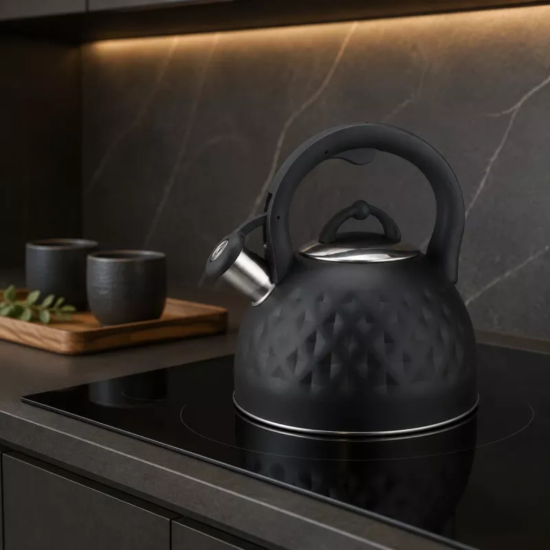 Chaleira elétrica Brock MWK 003 BK La Cuisinette 2,5 L 2200 W preta/aço