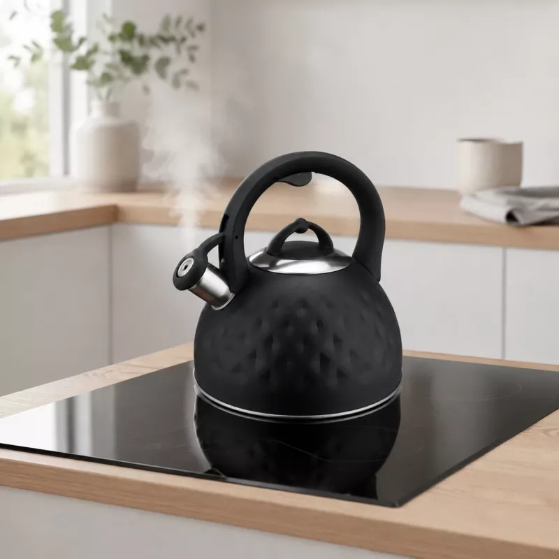 Chaleira elétrica Brock MWK 003 BK La Cuisinette 2,5 L 2200 W preta/aço