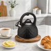 Chaleira elétrica Brock MWK 003 BK La Cuisinette 2,5 L 2200 W preta/aço