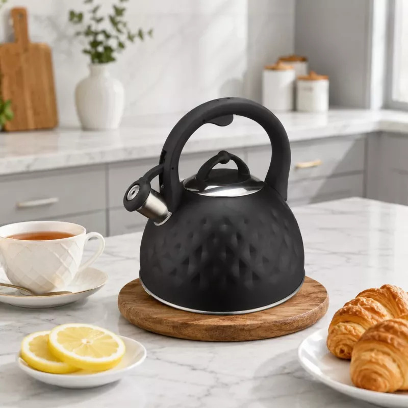 Chaleira elétrica Brock MWK 003 BK La Cuisinette 2,5 L 2200 W preta/aço