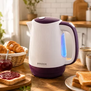 Chaleira elétrica Brock WK 08 PR 1,7L 2000W branca/roxa