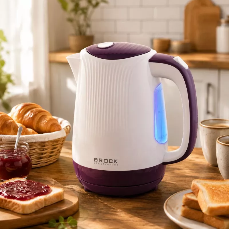 Chaleira elétrica Brock WK 08 PR 1,7L 2000W branca/roxa
