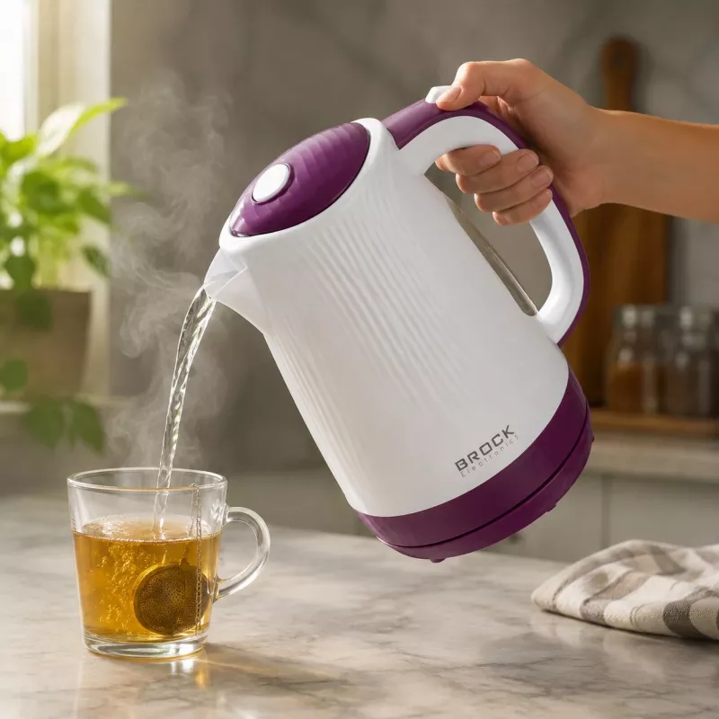 Chaleira elétrica Brock WK 08 PR 1,7L 2000W branca/roxa