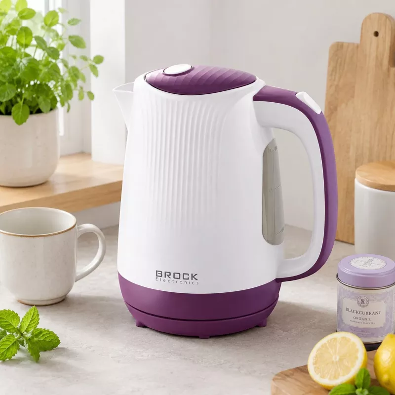 Chaleira elétrica Brock WK 08 PR 1,7L 2000W branca/roxa