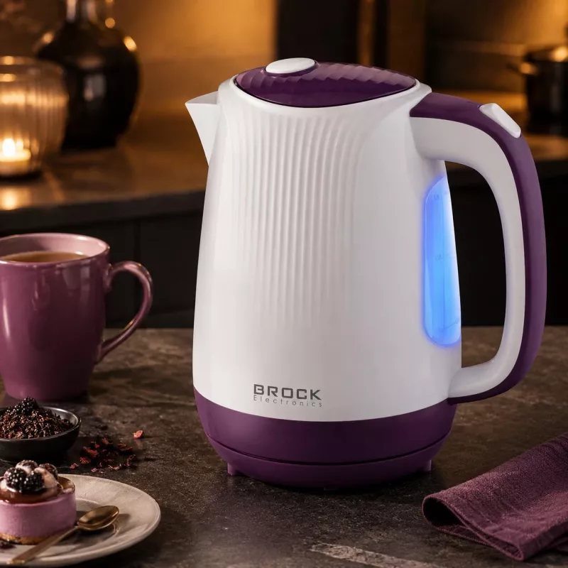 Chaleira elétrica Brock WK 08 PR 1,7L 2000W branca/roxa
