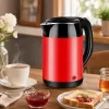 Chaleira elétrica Brock WK 5522 RD 1,8L 1500W preta/vermelha com base de 360°